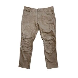 Kuhl Rydr Pants Mens 38x32 Brown Excellent Vintage Patina Dye Canvas Workwear